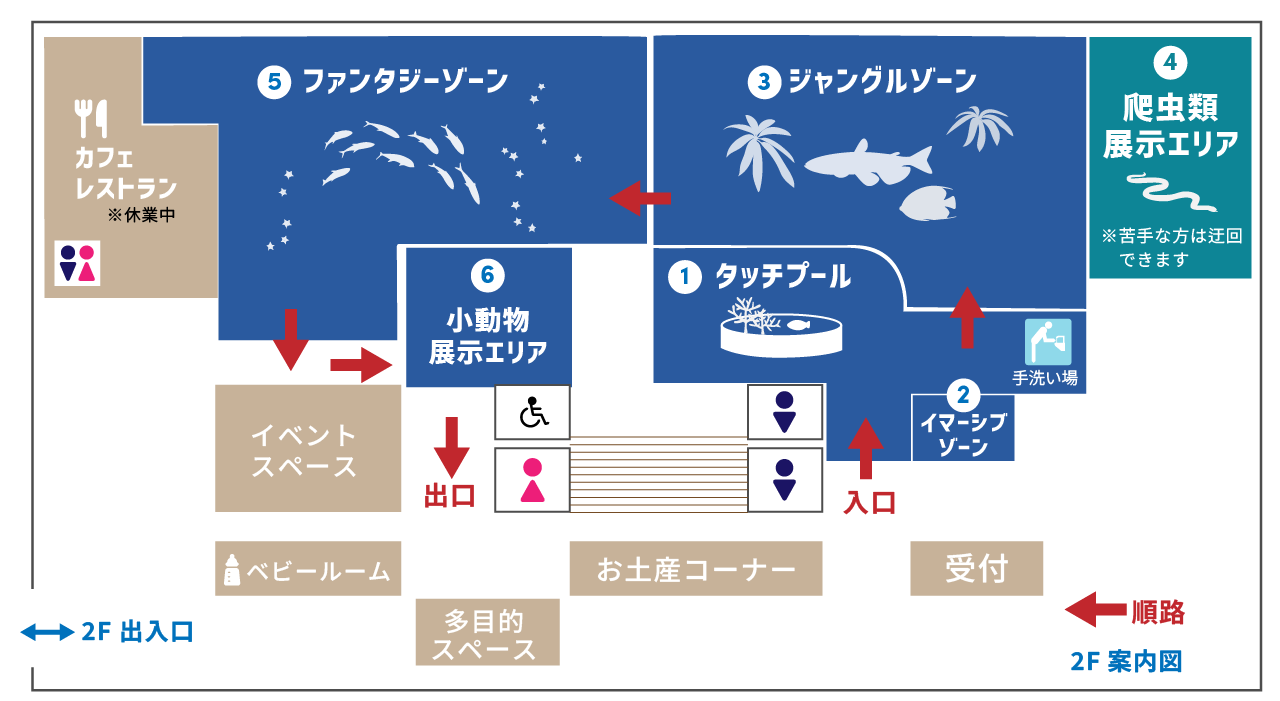 アクアテラス館内フロアマップ